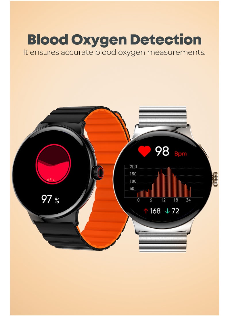 Faster - Smart Watch 4 Pro Amoled 1.43" Always On Display Gold - Image 1