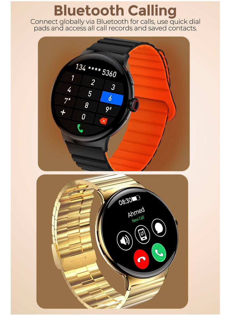 Faster - Smart Watch 4 Pro Amoled 1.43" Always On Display Gold - Image 1