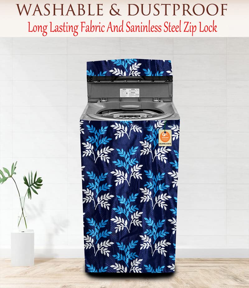 KANUSHI Industries® Washable & Dustproof Top Load Fully Automatic Washing Machine Cover (Suitable for 6 Kg, 6.5 kg, 7 kg, 7.5 kg) (Blue-Small-LEVS-TOP-Load-Fully) - Image 2