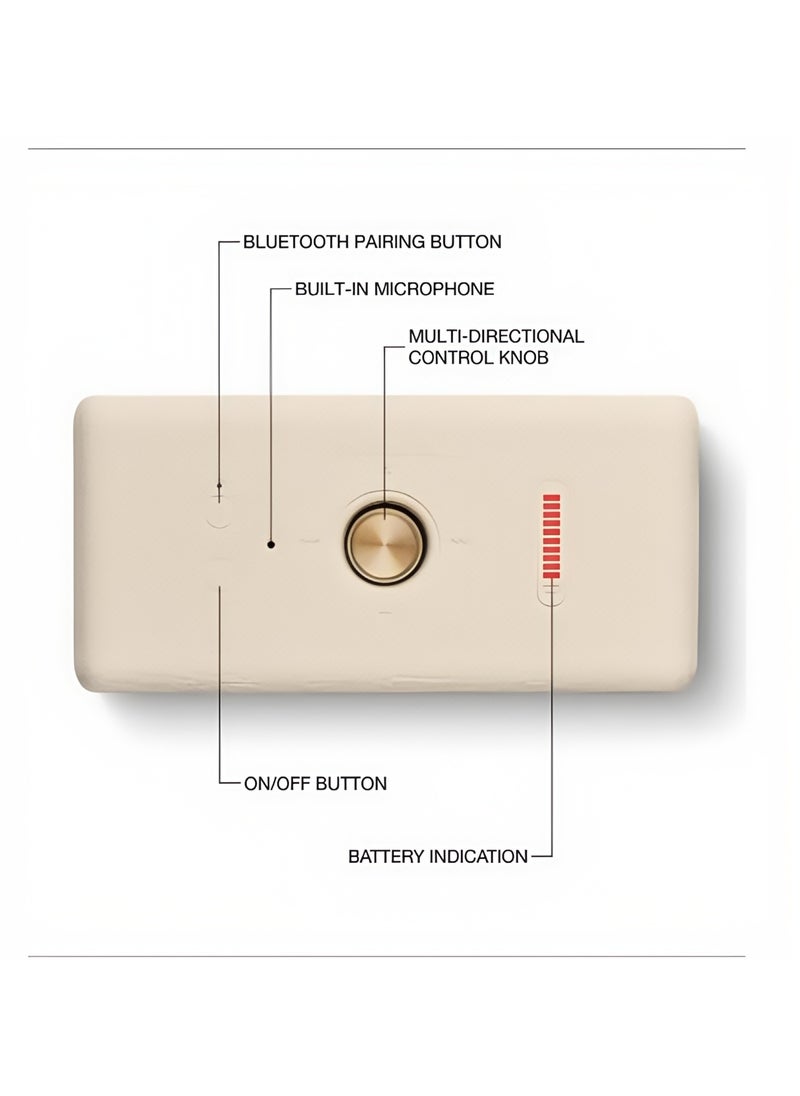 Emberton III Portable Bluetooth Speaker - Water Resistant Wireless Speaker Portable Speaker with 32+ Hours of Playtime - Cream