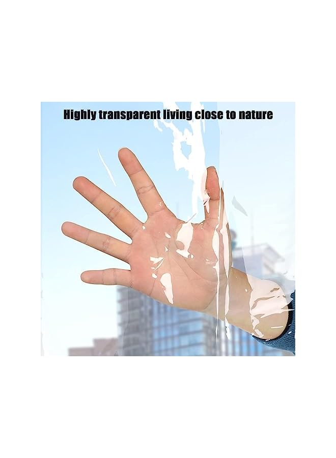 The Bros طقم فيلم عزل شفاف للنوافذ، فيلم حماية بارد قابل للقص للنوافذ، فيلم حماية ساخن للنوافذ، غلاف سميك مقاوم للرياح (120x80 سم) - Image 3