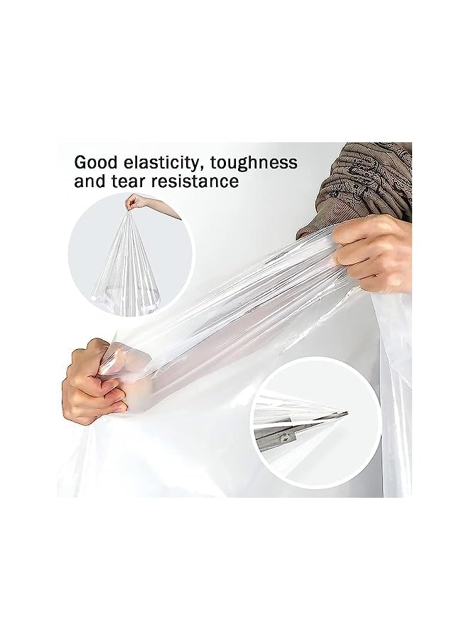 The Bros طقم فيلم عزل شفاف للنوافذ، فيلم حماية بارد قابل للقص للنوافذ، فيلم حماية ساخن للنوافذ، غلاف سميك مقاوم للرياح (120x80 سم) - Image 2