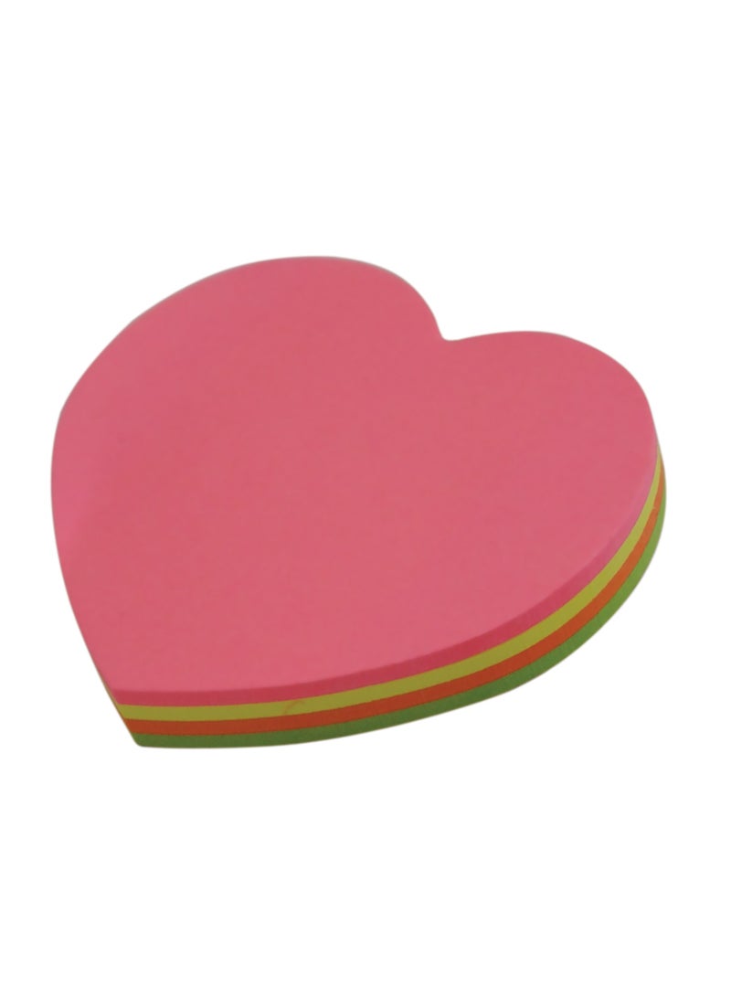 روكو أوراق ملاحظات ذاتية اللصق مقطوعة بالقالب شكل قلب 100 ورقة