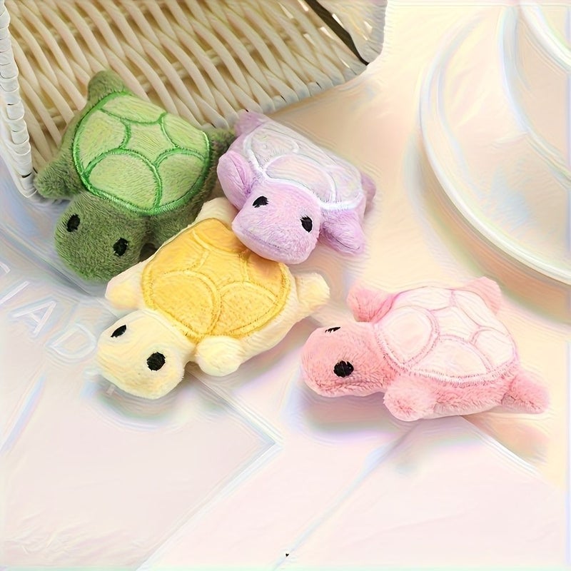 5pcs Mini Cute Turtle Plush Toys Suitable For Small And Large Pets All Breeds Interactive Toys Mixed Colors DIY Gift Design - Image 5