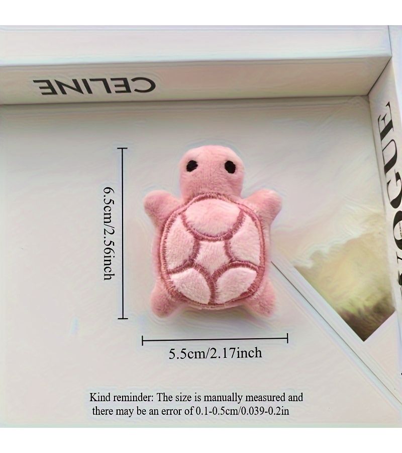 5pcs Mini Cute Turtle Plush Toys Suitable For Small And Large Pets All Breeds Interactive Toys Mixed Colors DIY Gift Design - Image 4