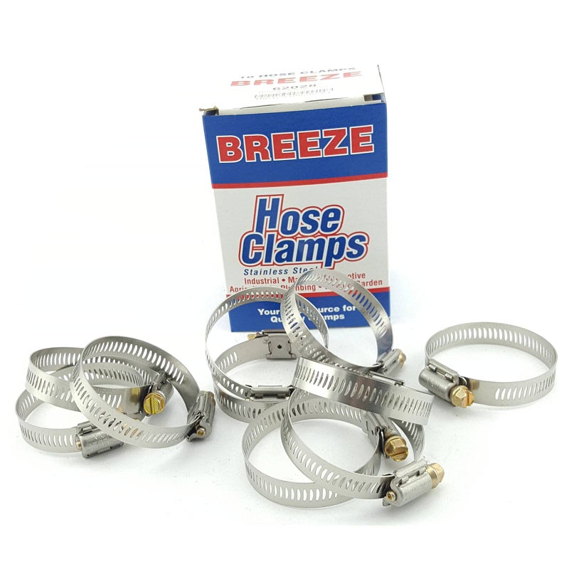 Breeze 10 Pack Breeze 62028H Power Seal Clamps with Plated Screw Effective Diameter Range 1516 214 33mm 57mm - Image 3
