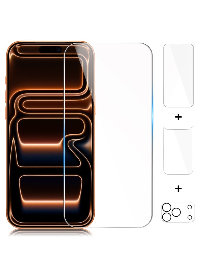 [3 حزمة] واقي الشاشة لـ iPhone 17 Pro ، واقي الشاشة الأمامية والخلفية لـ iPhone 17 Pro ، واقي الكاميرا ضد بصمة الأصابع لـ iPhone 17 Pro (6.3 بوصة) - Image 1