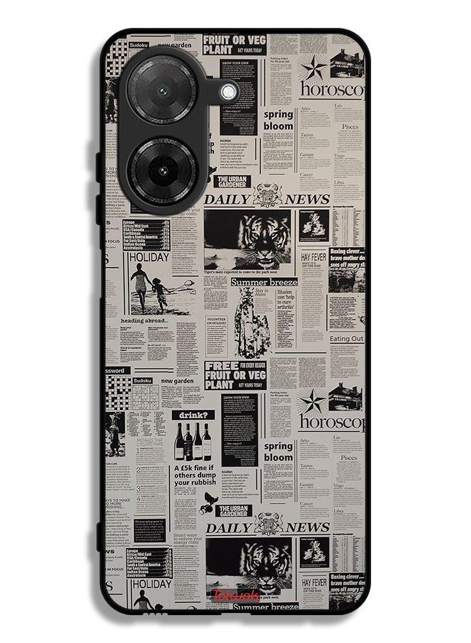 Tolwak Xiaomi Redmi A5 4G Protective Case Cover Newspaper Recording - Image 1