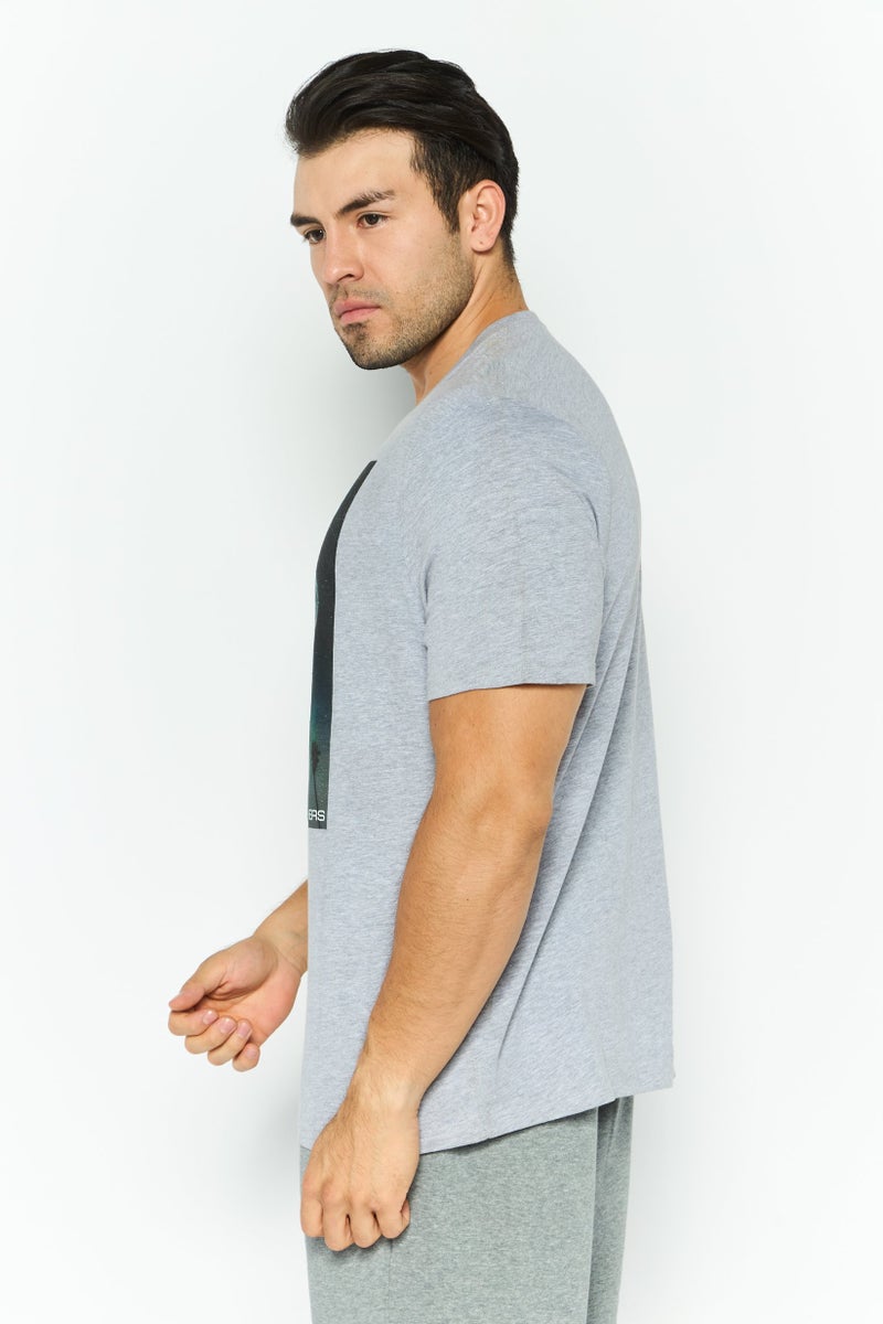 SKECHERS Men Sportswear Fit Short Sleeves Outdoor T-Shirt, Grey  - Image 2