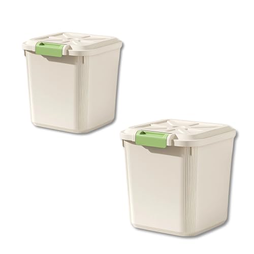HoopVool® Airtight Rice, Grain, Flour Storage With Scoop, Dry Food, Snacks, Sugar, Baking Supplies, BPA Free- Pet Food Storage Container, Dog Cat Birds Food Bin (5kg + 10kg Set) - Image 1