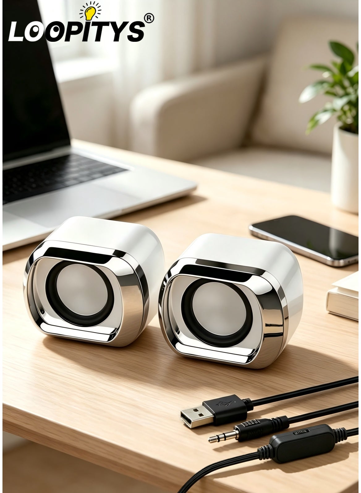 loopitys Loopitys Computer Speaker 3.5 MM Z25BD19293147705A7483Z