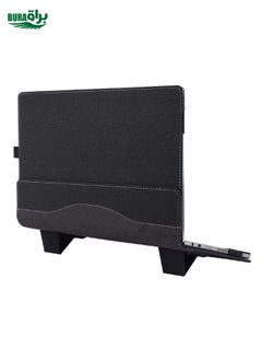 For HP Pavilion Aero 13.3 inch 13-bg / 13z-bg Leather Laptop Shockproof Protective Case With Stand(Black)