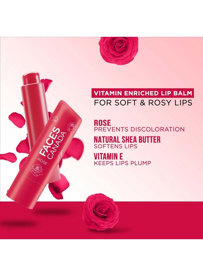 FACESCANADA FACES CANADA Color Lip Balm - Rose Petal 03, 4.5g | Red Tint | 12HR Moisture | SPF 15 | Shea Butter, Vitamin C & E Enriched | Hydrating & Nourishing For Dry Chapped Lips | Softens Lips - Image 4