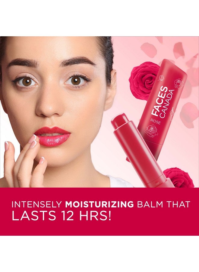 FACESCANADA FACES CANADA Color Lip Balm - Rose Petal 03, 4.5g | Red Tint | 12HR Moisture | SPF 15 | Shea Butter, Vitamin C & E Enriched | Hydrating & Nourishing For Dry Chapped Lips | Softens Lips - Image 2