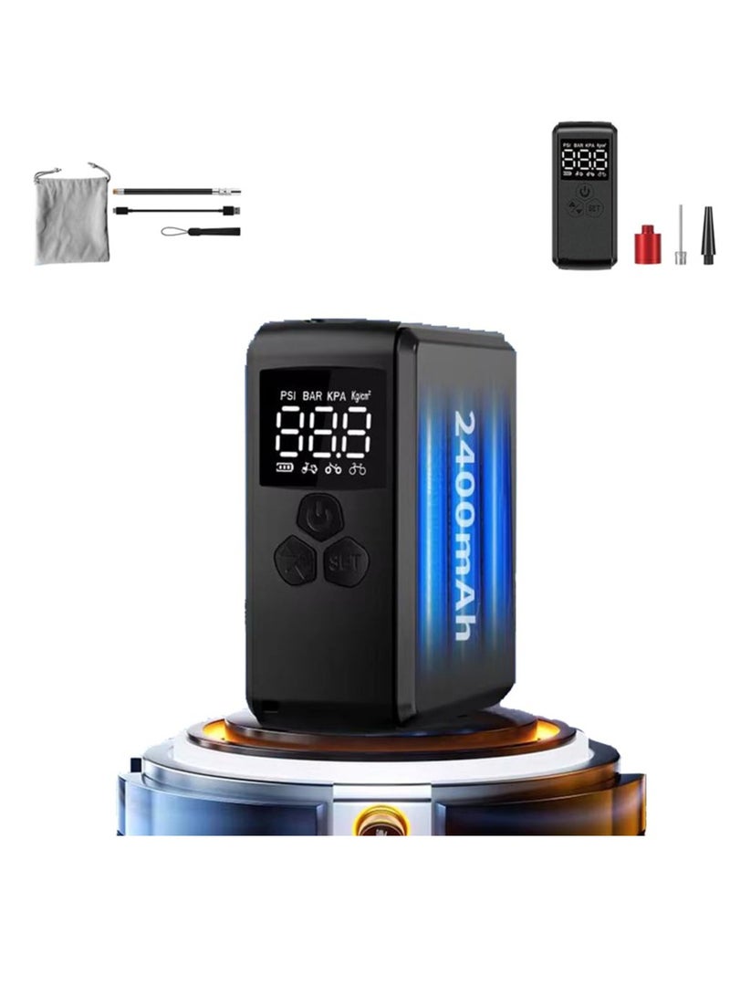Excefore 150PSI Bike Pump, Portable Bike Pump, Bicycle Pump with LED Digital Pressure Gauge, Electric Bike Air Pump with Valve for Bicycle, Motorcycle and Ball  - Image 1