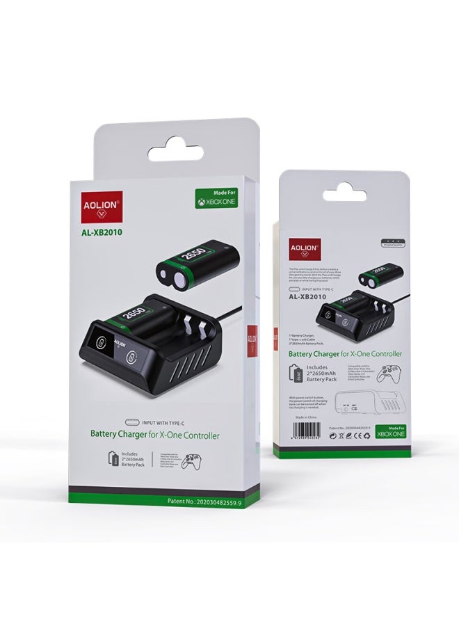 AOLION Aogaoshili Xbox One Wireless Controller Battery Charging Kit, Type-C Battery Charging Dock, Series S/X Charging Case, Xbox Gaming Accessories, Xb2010 - Image 3