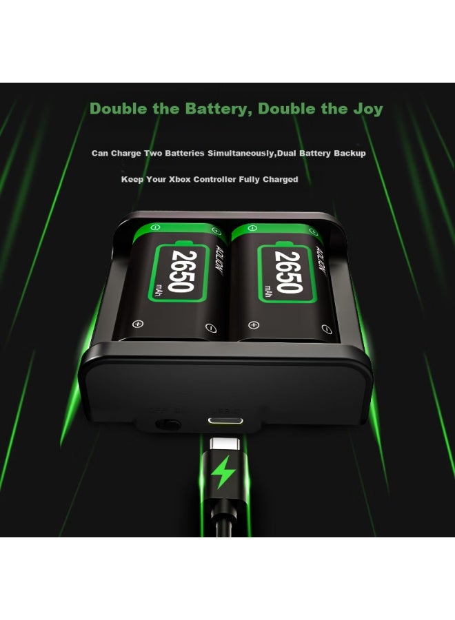 AOLION Aogaoshili Xbox One Wireless Controller Battery Charging Kit, Type-C Battery Charging Dock, Series S/X Charging Case, Xbox Gaming Accessories, Xb2010 - Image 2