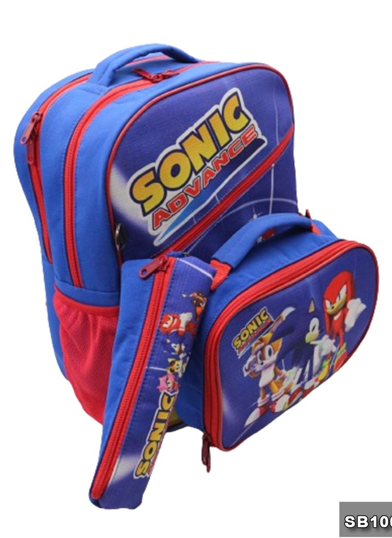 Gharibo Bags School backpack with lunchbag Size 15 Sonic  - Image 2