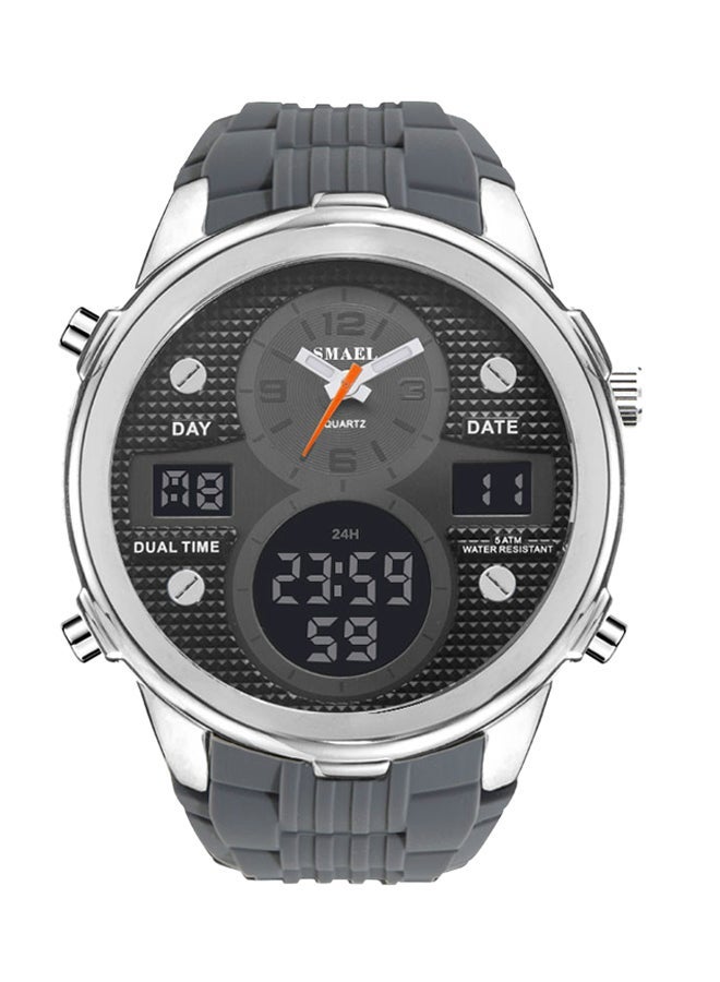 NIBEMINENT unisex Water Resistant Silicone Analog+Digital Watch 1273