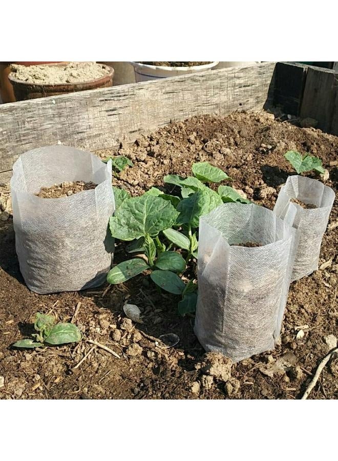 300 قطعة أكياس زراعية قابلة للتحلل غير منسوجة لزراعة النباتات أكياس لإنبات النباتات لتوريد حدائق المنزل أو الحدائق الخارجية 16x20 سم - Image 2