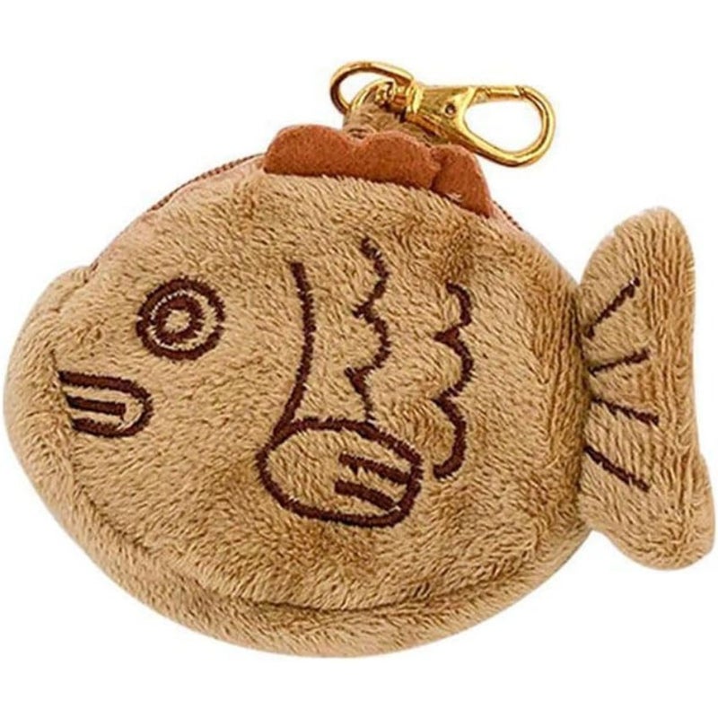 Brown Cute Plush Coin Purse Keychain, Mini Wrist Purse Bag, Japanese Creative Adjustable Soft Coin Pendant With Zipper Plush Pouch for Girl Women's Coin Purses and Pouches Accessories - Image 2