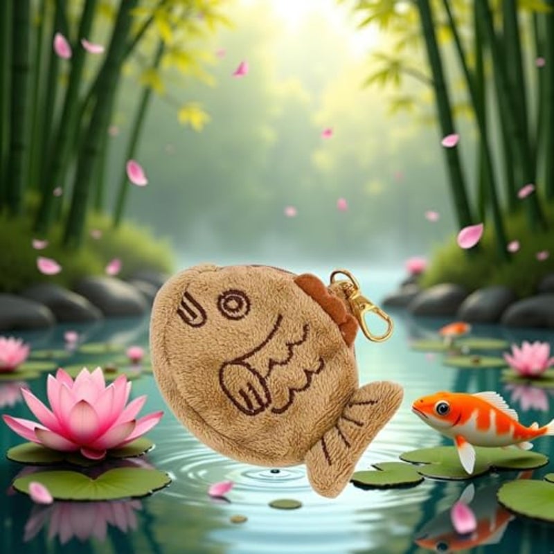 Brown Cute Plush Coin Purse Keychain, Mini Wrist Purse Bag, Japanese Creative Adjustable Soft Coin Pendant With Zipper Plush Pouch for Girl Women's Coin Purses and Pouches Accessories - Image 3
