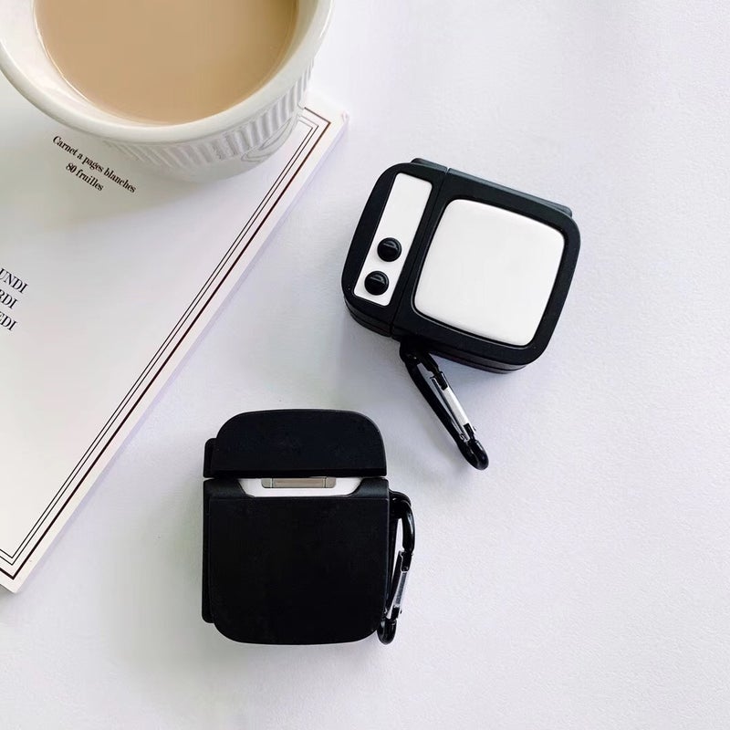 For Apple AirPods 1/2 Generation Universal Wireless Retro TV Set Bluetooth Headphone Protective Case