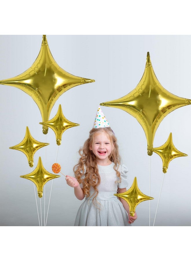 TONIFUL 30Pcs 26In&10In Star Balloons Large Gold Four Pointed Star Shape Foil Balloons Mini Star Mylar Balloons for Birthday Wedding Baby Shower Anniversary Engagement Party Decorations Supplies - Image 3