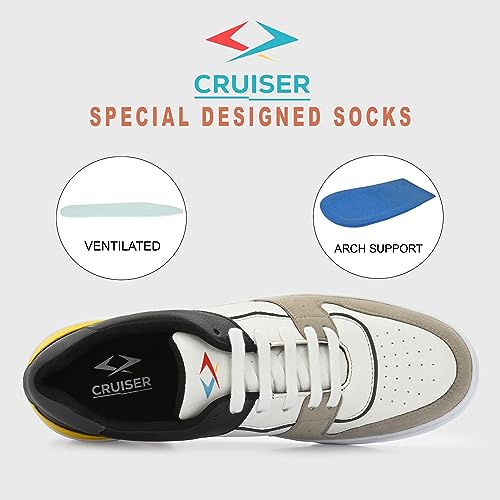 Cruiser Men's Atlas White-Grey Sneakers_8 UK (2512-1) - Image 3