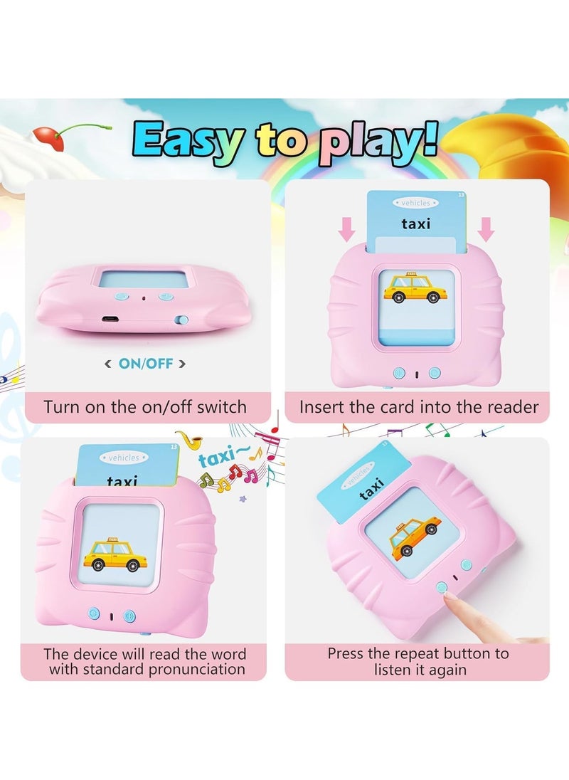 Generic - Talking Flash Cards with 224 Sight Words, Pronunciation Games Birthday Gift for Kids 1-3 in Arabic and English - Image 1
