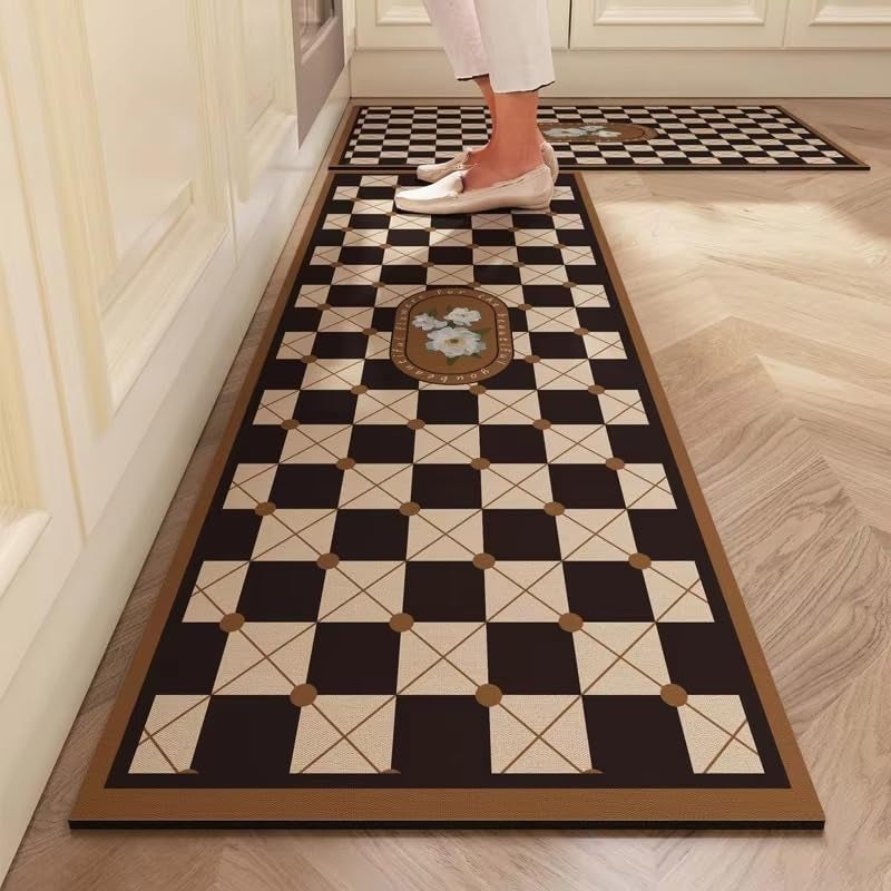 Yagzon Non-Slip Kitchen Floor Mats, Water Absorbent, Rugs,Standing Rubber Mats for Kitchen, Office, Sink and Laundry Room - Image 1