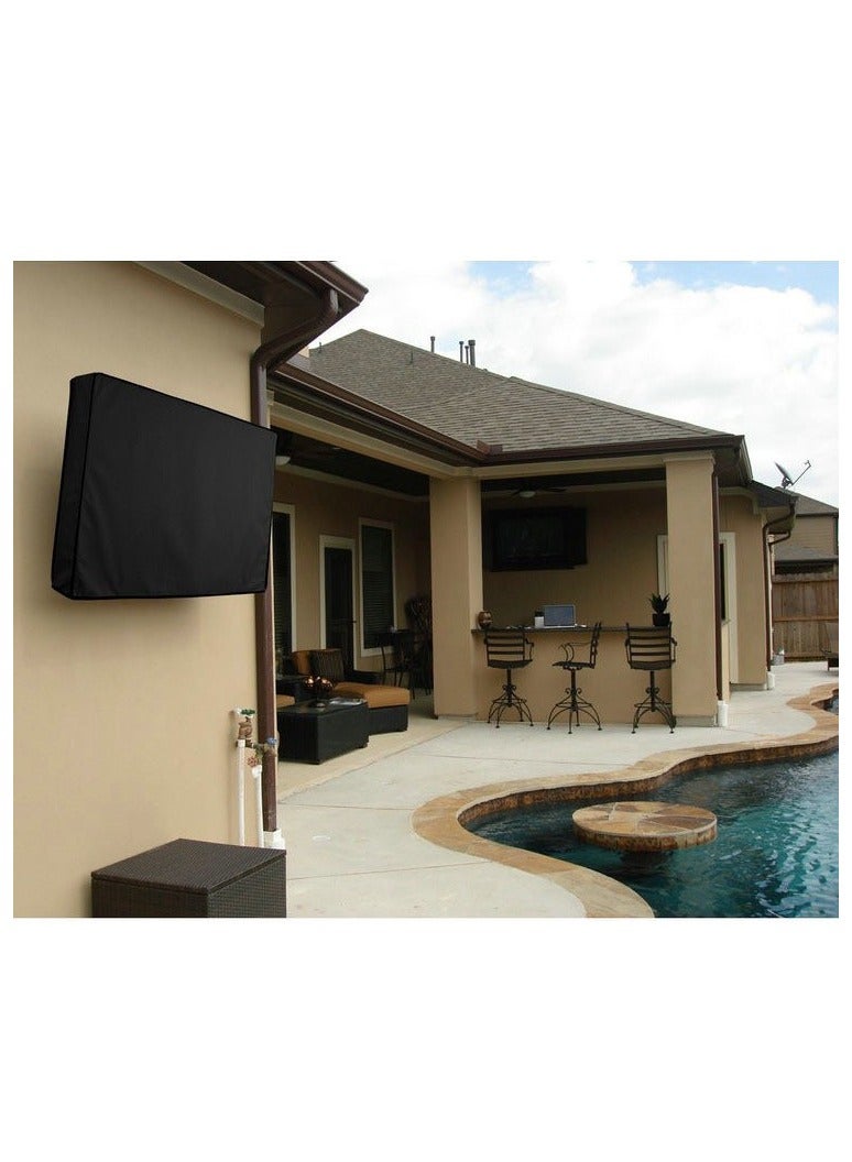 Outdoor TV Cover Waterproof Dustproof TV Protector Remote Control Pocket Bottom Cover for LED LCD Plasma TV  - Image 4