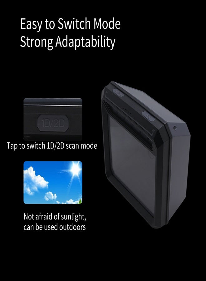 1D 2D Barcode Scanner QR Bar Code Reader Module Scanner CMOS Image USB Port Connection Omnidirectional Platform Auto Scanning High Scanning Speed 4m/s for Supermarket Logistics Restaurant Warehouse - Image 2