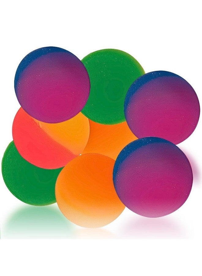 Unique Two-Toned Party Bounce Balls - 1.3" | Assorted Colors | 8 Pcs