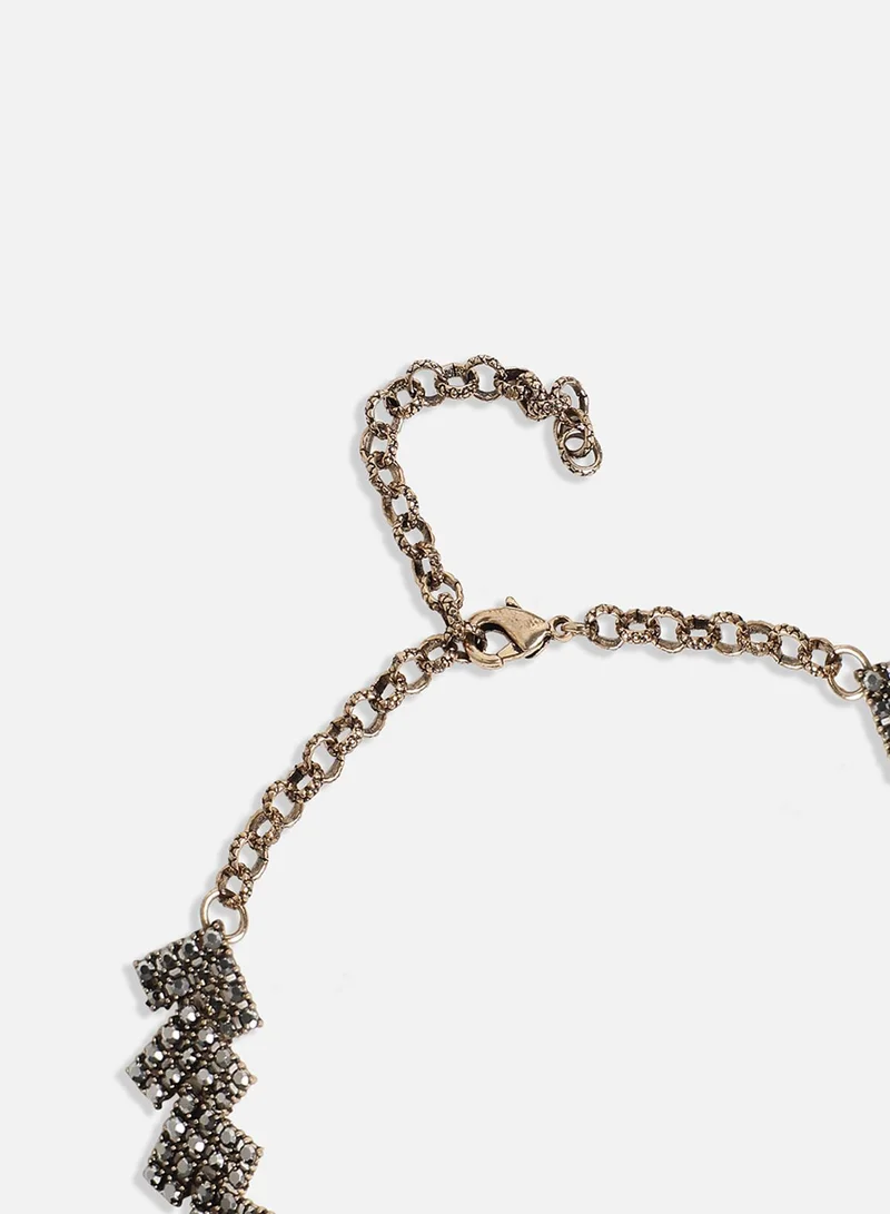 Sohi  Oval Crystal Artificial Jewellery Set for Women | Best Price UAE