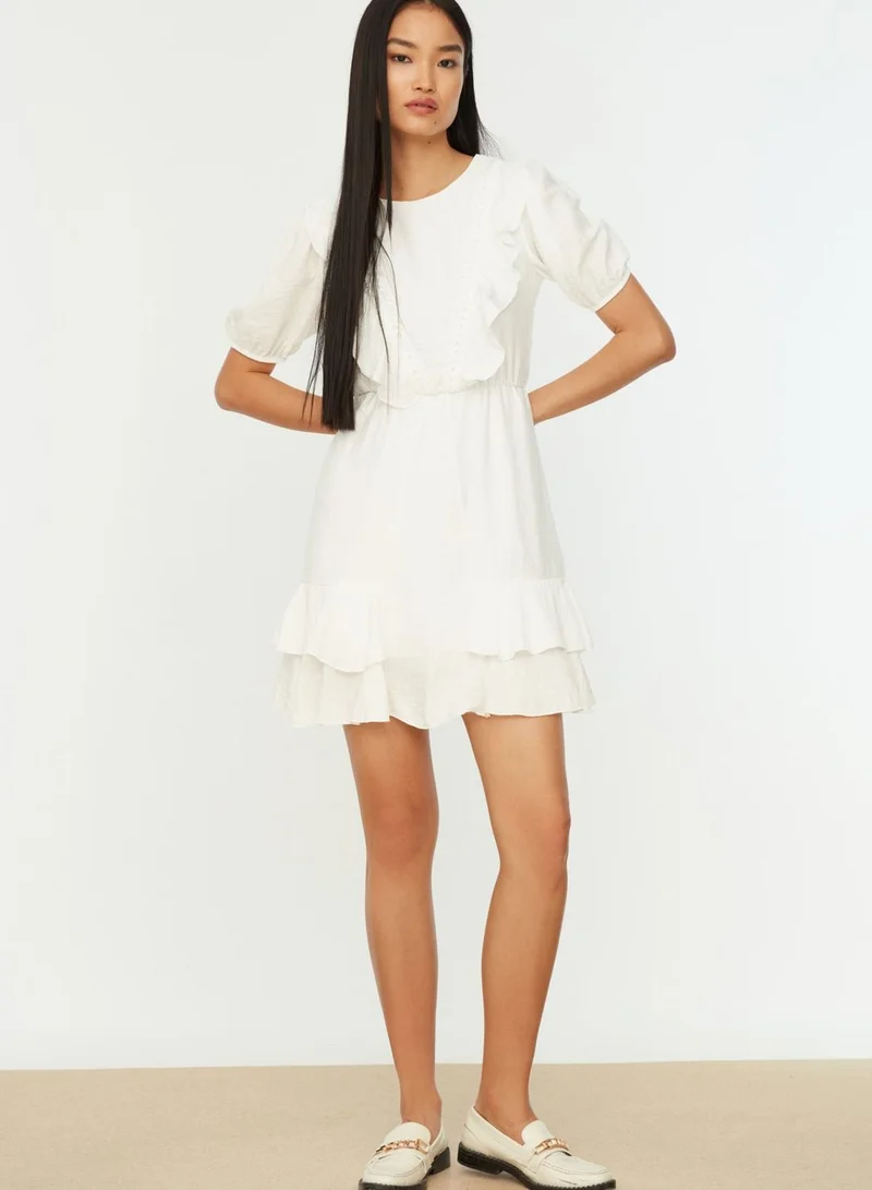 trendyol Ruffle Hem Dress