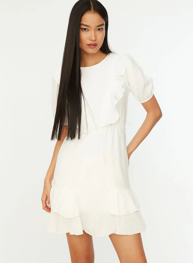 trendyol Ruffle Hem Dress
