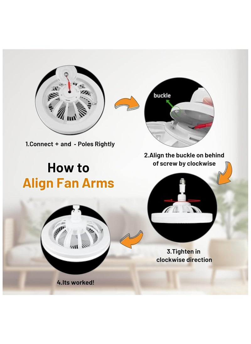 Generic - Ceiling Fan with LED Light and Remote Control, 3 Light Colors and Dimmable Timer, 30W Ceiling Fan with E27 Bulb and 3 Speeds for Living Room and Bedroom (Remote Control, 3 Colors) - Image 1