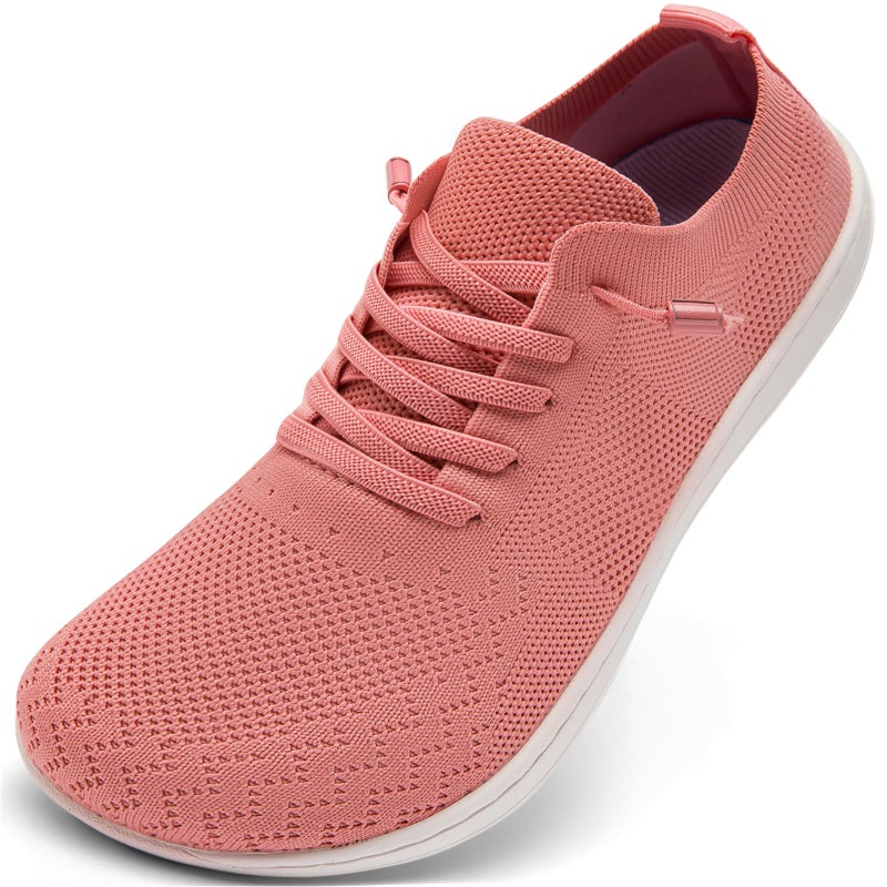 VXGGVX Barefoot Shoes for Women Minimalist Wide Running Gym Tennis Sneakers Breathable Upper Non Slip Casual Fashion House Shoes Minimalist Zero Drop Sole Pink 8 - Image 1
