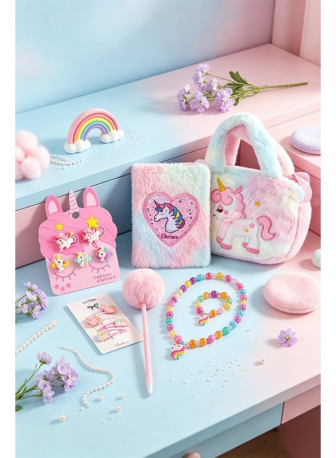GIFT Unicorn Gifts for Girls Secret Diary with Lock for Girls Unicorn Crossbody Bag Purse with Jewelry Set for Birthday Presents Gifts Unicorn Toys for 4-12 Year Old Girls - Image 2