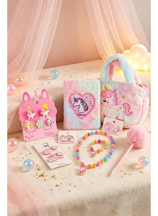 GIFT Unicorn Gifts for Girls Secret Diary with Lock for Girls Unicorn Crossbody Bag Purse with Jewelry Set for Birthday Presents Gifts Unicorn Toys for 4-12 Year Old Girls - Image 3