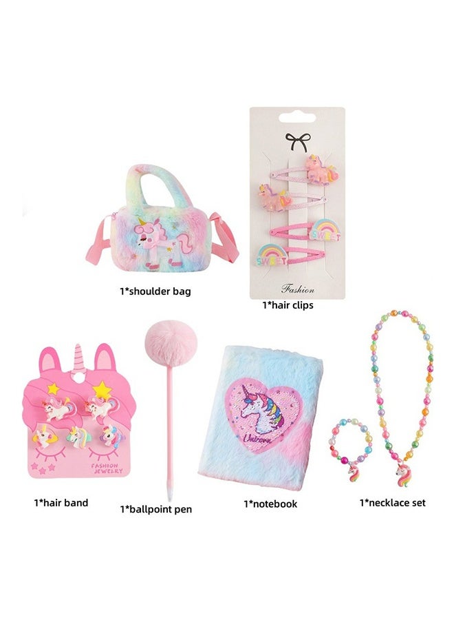GIFT Unicorn Gifts for Girls Secret Diary with Lock for Girls Unicorn Crossbody Bag Purse with Jewelry Set for Birthday Presents Gifts Unicorn Toys for 4-12 Year Old Girls - Image 4