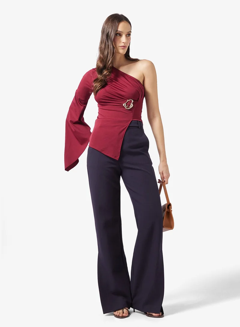 Ella  One Shoulder Fitted Top for Women | Best Price UAE