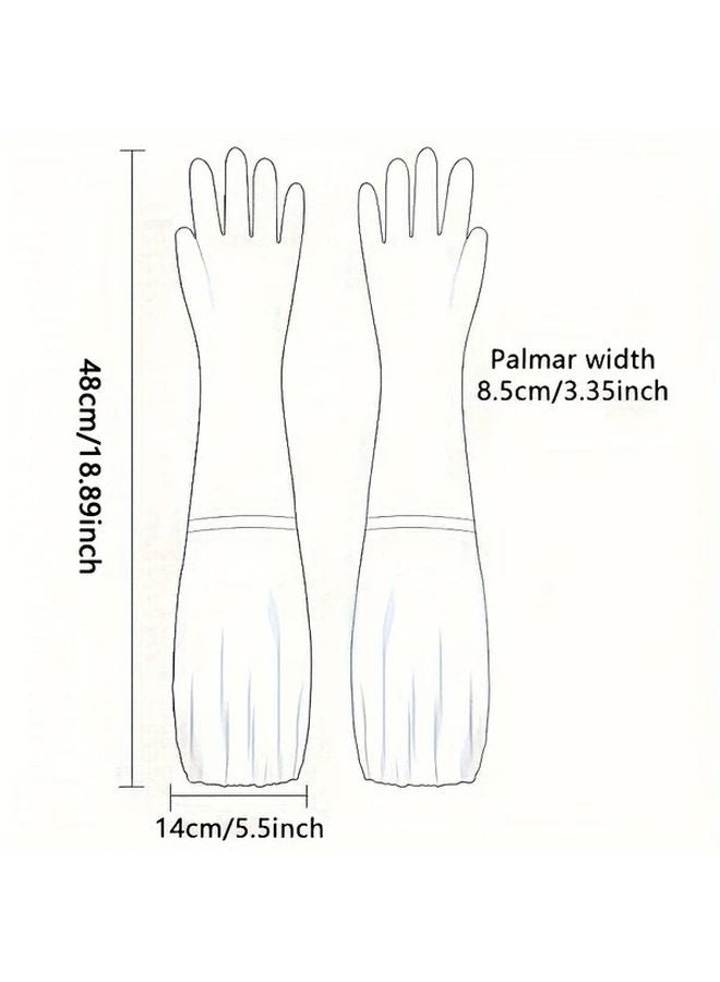 Green Waterproof Thermal Gloves Non Slip Kitchen Bathroom Cleaning Dishwashing - Image 5