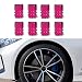 PACLVIO 8PCS Car Tire Valve Stem Caps Aluminum Alloy Air Caps Cover with Rubber Ring Corrosion Resistant Airtight Dust Proof Covers Universal Wheel Valve Covers for SUVs Trucks Motorcycles Bikes Pink - Image 2