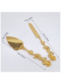 WINON 2PCS Rose Design Cake knife serving set  - Image 4