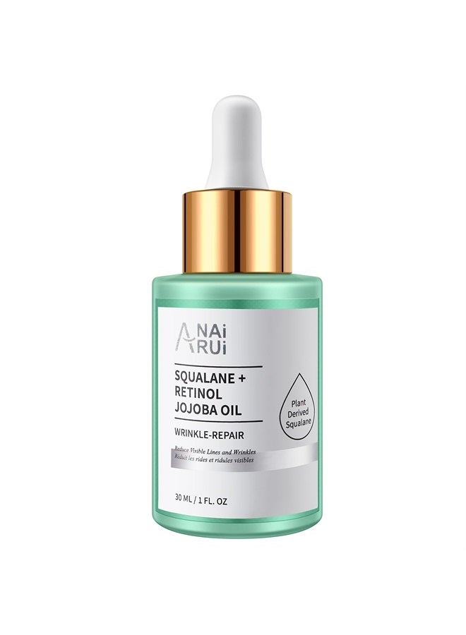 ANAI RUI Squalane Retinol Jojoba Oil Moisturizer for Face Hydrate, Nourish, Moisturize Fine Lines and Wrinkles, Wrinkle-Repair Facial Oil for Smoother, Supple Skin 1 fl. Oz - Image 1
