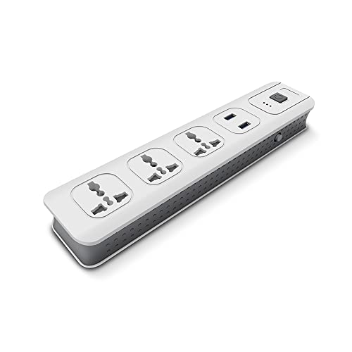 Wipro USB Extension Cord with 2 mtr Cord Length | 3 Universal Socket and 2 USB Port Spike Guard | Child Safety | Auto Cutoff | Fire Resistant, Pack of 1 - Image 2