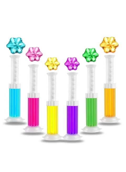 جل منظف للمرحاض، جل مزيل لرائحة المرحاض، مجموعة معطرات مرحاض بستة روائح، يزيل الترسبات الكلسية والبقع، منظف مزيل للعرق، مناسب لمنتجات تنظيف المراحيض والحمامات المنزلية