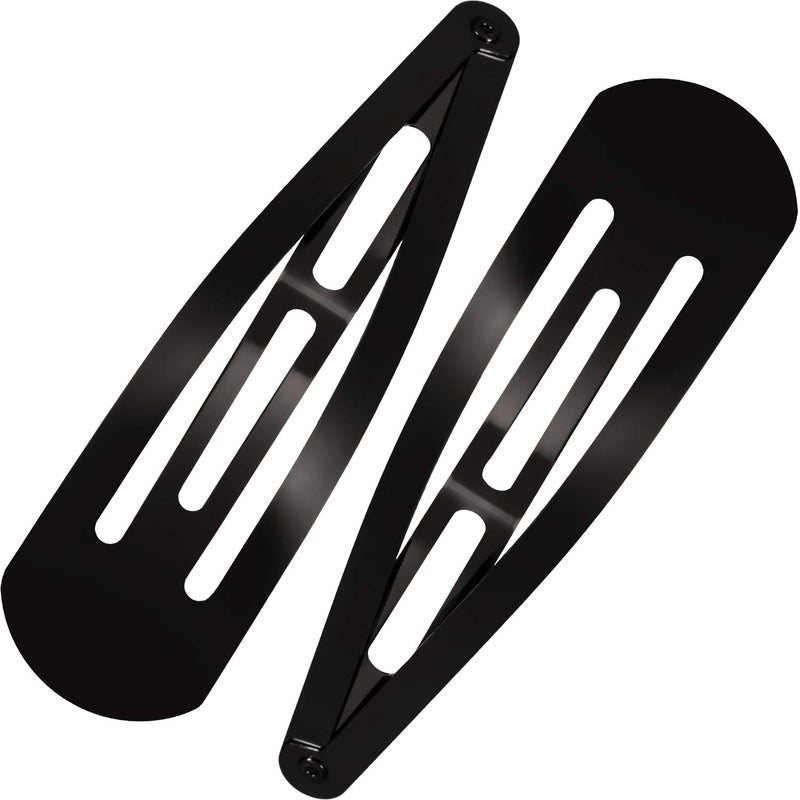 WILLBOND 30 Pieces 31 Inch Large Metal Snap Hair Clips Nonslip Barrettes Women Hair AccessoriesBlack
